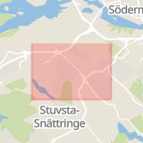 Karta som med röd fyrkant ramar in Hägersten, Älvsjö, Stockholm, Stockholms län