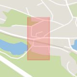 Karta som med röd fyrkant ramar in Duvnäs, Nacka, Stockholms län