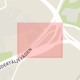 Karta som med röd fyrkant ramar in Essingeleden, Trafikplats Västberga, Stockholm, Stockholms län