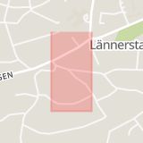 Karta som med röd fyrkant ramar in Lännersta, Nacka, Stockholms län