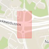 Karta som med röd fyrkant ramar in Trafikplats Hallunda, Stockholm, Älvsjö, Spadvägen, Botkyrka, Stockholms län