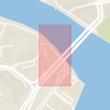 Karta som med röd fyrkant ramar in Liljeholmshamnen, Stockholm, Stockholms län