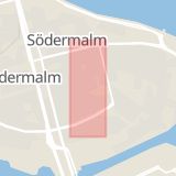 Karta som med röd fyrkant ramar in Södermannagatan, Stockholm, Stockholms län