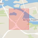 Karta som med röd fyrkant ramar in Västbergavägen, Liljeholmen, Stockholm, Stockholms län