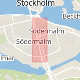 Karta som med röd fyrkant ramar in Götgatan, Stockholm, Stockholms län