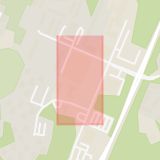 Karta som med röd fyrkant ramar in Trafikplats Orminge, Nacka, Stockholms län