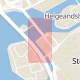 Karta som med röd fyrkant ramar in Riddarhuskajen, Stockholm, Stockholms län