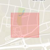 Karta som med röd fyrkant ramar in Katrinedalsgatan, Karlskoga, Örebro län