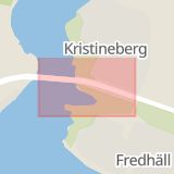 Karta som med röd fyrkant ramar in Kristineberg, Tranebergsbron, Stockholm, Stockholms län