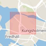 Karta som med röd fyrkant ramar in Kungsholmen, Stadshagen, Stockholm, Stockholms län