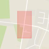Karta som med röd fyrkant ramar in Noravägen, Stolpängsvägen, Karlskoga, Örebro län