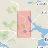 Karta som med röd fyrkant ramar in Bromma, Ulvsundavägen, Stockholm, Stockholms län