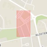 Karta som med röd fyrkant ramar in Kjulavägen, Eskilstuna, Prinsgatan, Katrineholm, Södermanlands län