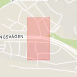 Karta som med röd fyrkant ramar in Enköpingsvägen, Järva Skjutbaneväg, Solna, Stockholms län
