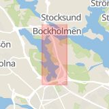 Karta som med röd fyrkant ramar in Albano, Roslagsvägen, Stockholm, Stockholms län