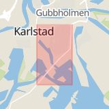 Karta som med röd fyrkant ramar in Hammaröleden, Herrhagen, Karlstad, Värmlands län