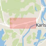 Karta som med röd fyrkant ramar in Hagalundsvägen, Karlstad, Värmlands län