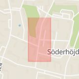 Karta som med röd fyrkant ramar in Engelbrektsvägen, Margaretavägen, Jakobsberg, Järfälla, Stockholms län