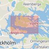 Karta som med röd fyrkant ramar in Bogesund, Vaxholm, Stockholms län