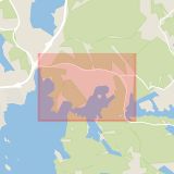 Karta som med röd fyrkant ramar in Vaxholmsvägen, Österåker, Stockholms län