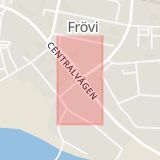 Karta som med röd fyrkant ramar in Frövi, Lindesberg, Örebro län