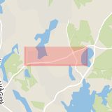 Karta som med röd fyrkant ramar in Täby Kyrkby, Bergtorpsvägen, Norrortsleden, Täby, Stockholms län