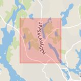 Karta som med röd fyrkant ramar in Sollentuna, Stockholms län
