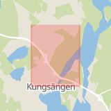 Karta som med röd fyrkant ramar in Granhammarsvägen, Brunna, Kungsängen, Upplands-bro, Stockholms län