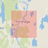 Karta som med röd fyrkant ramar in Karlstad, Forshaga, Värmlands län