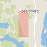 Karta som med röd fyrkant ramar in Metallvägen, Rosersberg, Sigtuna, Stockholms län