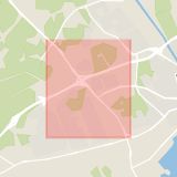 Karta som med röd fyrkant ramar in Surahammarsvägen, Västerås, Västmanlands län