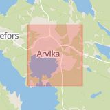 Karta som med röd fyrkant ramar in Forshaga, Norra Mon, Gunnarskär, Arvika, Karlstad, Värmlands län