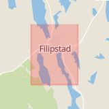 Karta som med röd fyrkant ramar in Värmland, Kristinehamn, Filipstad, Brattfors, Karlstad, Hammaröleden, Orrholmen, Säffle, Värmlands län