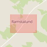 Karta som med röd fyrkant ramar in Ramstalund, Uppsala, Uppsala län