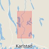Karta som med röd fyrkant ramar in Karlstad, Edsvalla, Herrhagen, Forshaga Kommun, Värmlands län