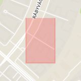 Karta som med röd fyrkant ramar in Levertinsgatan, Gränby, Uppsala, Uppsala län