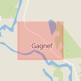 Karta som med röd fyrkant ramar in Gagnef, Dalarnas län