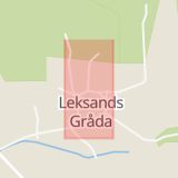 Karta som med röd fyrkant ramar in Leksand, Gråda, Falun, Mora, Avesta, Dalarnas län