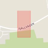 Karta som med röd fyrkant ramar in Lindvallen, Sälens Fjällkyrka, Malung-sälen, Dalarnas län