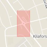 Karta som med röd fyrkant ramar in Kilafors, Bollnäs, Gävleborgs län