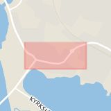 Karta som med röd fyrkant ramar in Kyrkogatan, Ljusdal, Gävleborgs län