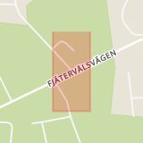 Karta som med röd fyrkant ramar in Fjätervålen, Älvdalen, Dalarnas län