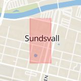 Karta som med röd fyrkant ramar in Stora Torget, Stenstan, Sundsbruk, Njurunda, Sundsvall, Gesällvägen, Birsta, Västernorrland län, Västernorrlands län