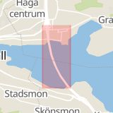 Karta som med röd fyrkant ramar in Kramfors, Sundsvallsbron, Västernorrlands län