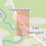 Karta som med röd fyrkant ramar in Silje, Sundsvall, Västernorrlands län