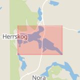 Karta som med röd fyrkant ramar in Storsjön, Kramfors, Västernorrlands län