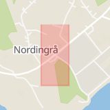 Karta som med röd fyrkant ramar in Nordingrå, Örnen, Naturhistoriska Riksmuseet, Kramfors, Västernorrlands län