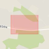 Karta som med röd fyrkant ramar in Skogsväg, Hoting, Östersund, Jämtlands län