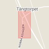 Karta som med röd fyrkant ramar in Kingsta, Tängtorpet, Jämtlands län