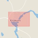 Karta som med röd fyrkant ramar in Krokom, Vemdalen, Högsta, Fordmovägen, Hede, Jämtlands län